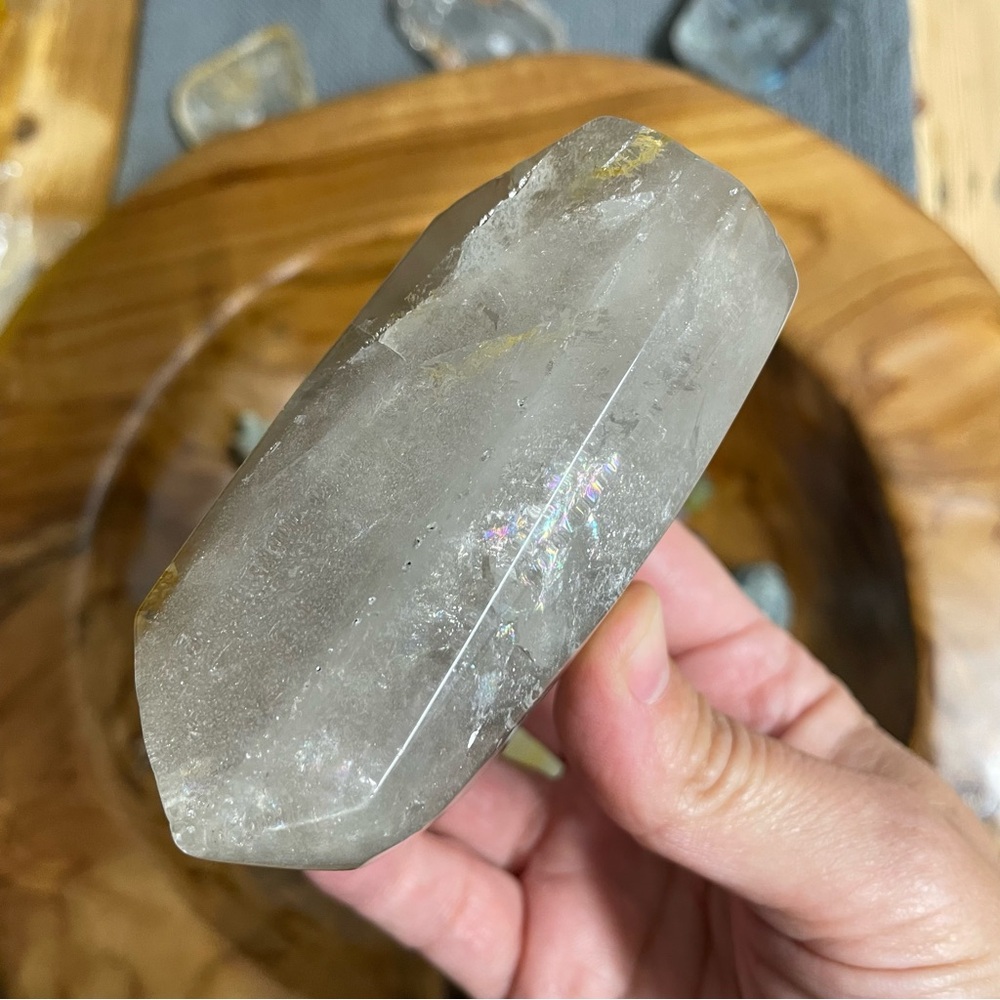 Large stunning smoky quartz golden healer polished Crystal Freeform decor - Picture 5 of 9